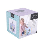 Cube d'activités en bois Jipy violet bleu