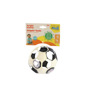 Hochet de football Oball noir et blanc | 3 pièces