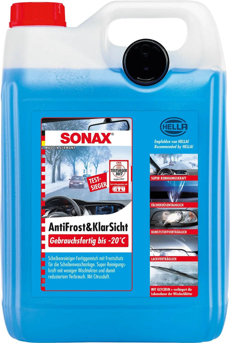 Sonax liquide pour vitres antigel antigel clair antirouille et vue dégagée 5 litres. fait