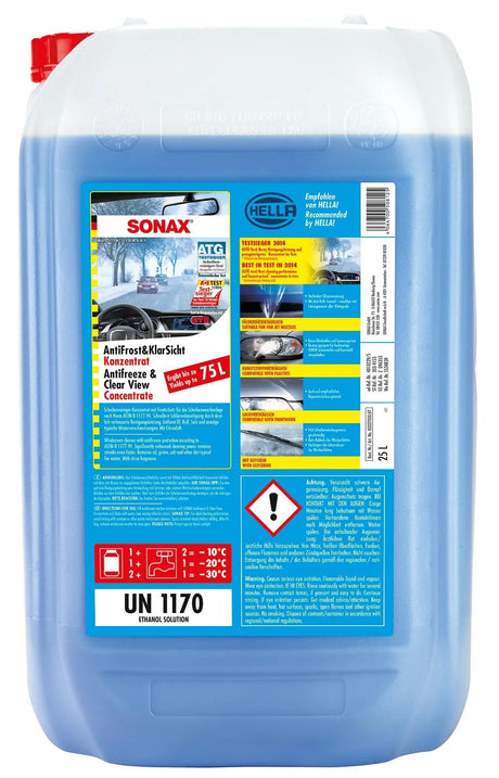Sonax liquide pour vitres antigel antigel transparent antirouille + transparent 25 l