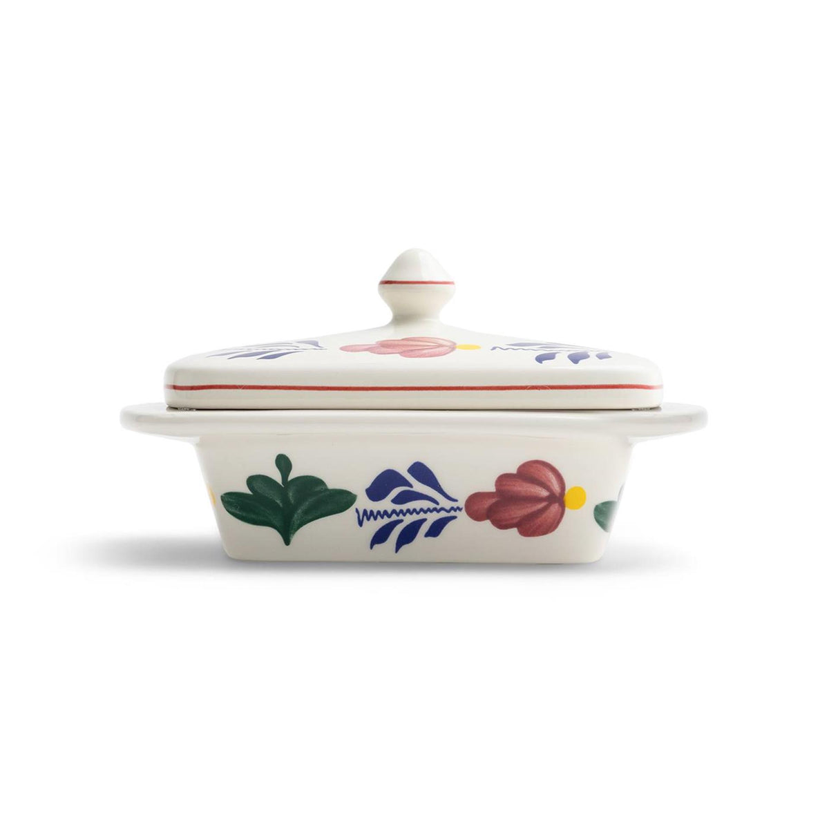 Beurrier Boerenbont, contenance 420ml, dimension 17,5x12 cm, faïence