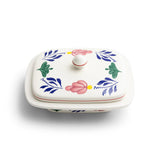 Beurrier Boerenbont, contenance 420ml, dimension 17,5x12 cm, faïence