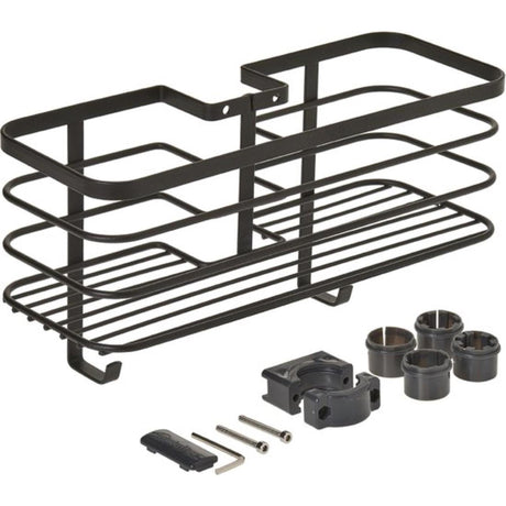 Support de douche Metaltex origin lava touch pour colonne de douche 29x11x15cm noir mat (à suspendre sans perçage)