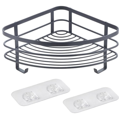 Support d'angle de douche Metaltex noir mat