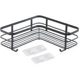 Metaltex origin support d'angle de douche touch lava 25x25x13cm noir mat (à suspendre sans perçage)