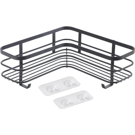 Support d'angle de douche Metaltex noir mat