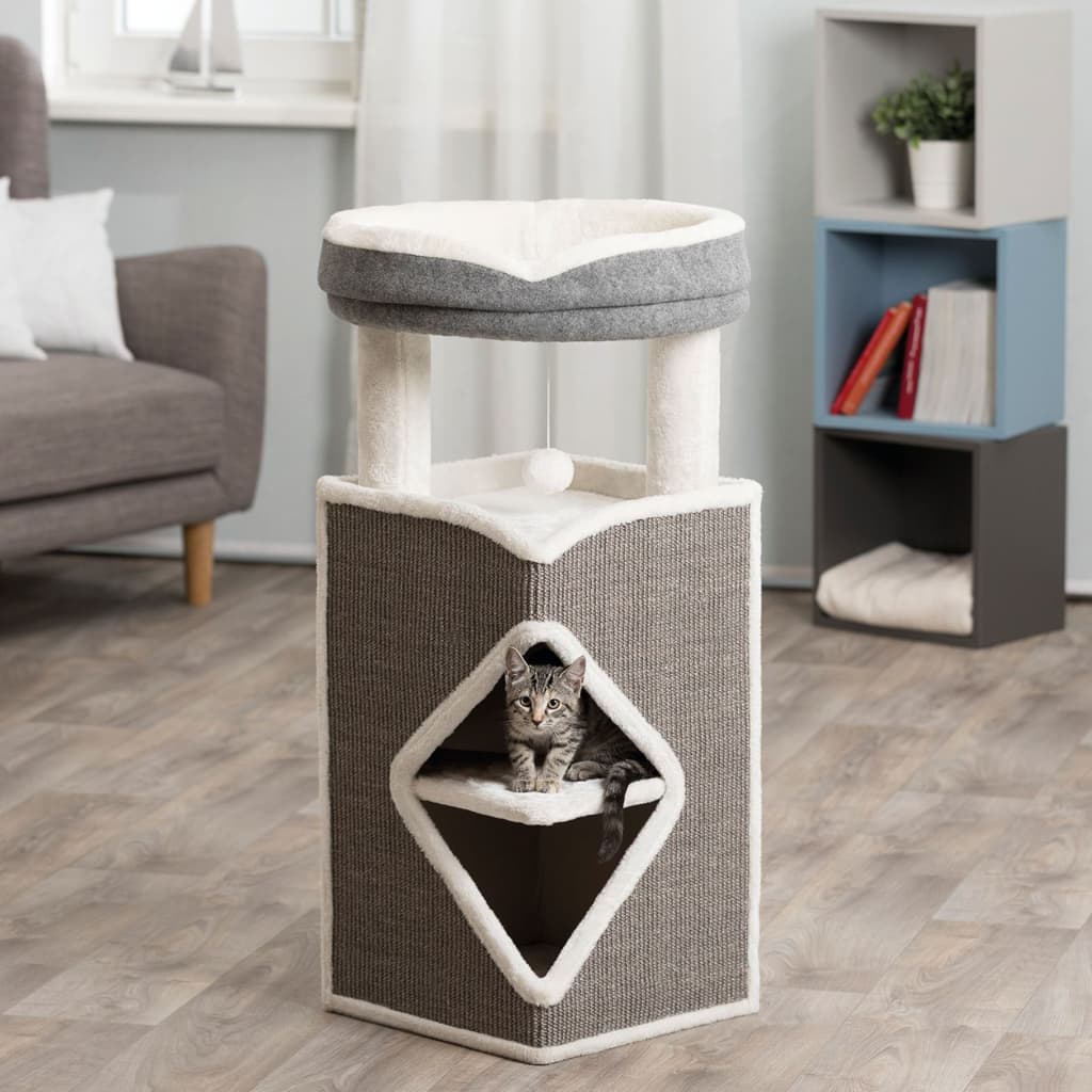 Trixie Trixie Cat Tower Arma Grey Blue and White