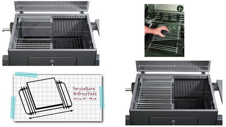 Grille principale Tepro 8570 pour 28x39-50cm avec système de grille à insertion centrale