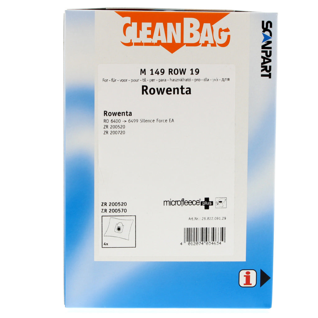 Scanpart Scanpart MicroFleece+ Dust Bag Rowenta Silence Force