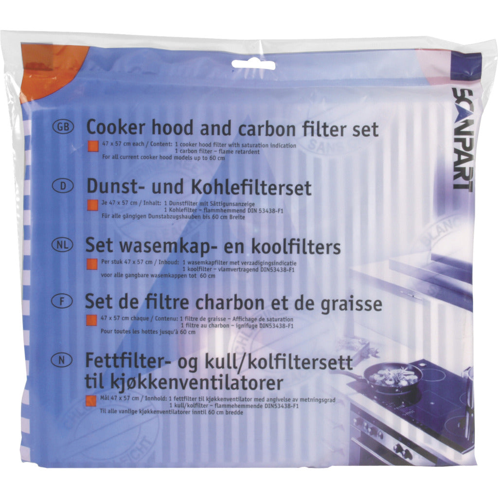 Scanpart scanpart 1530050015 l046 universeel koolstof en vetfilter 47x57