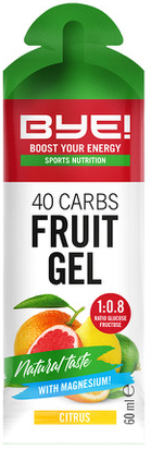 Bye! 40 carbs fruit gel citrus (box of 12 pieces)