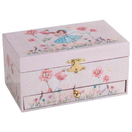 Goki Music Box Ballerina Flowers Pink