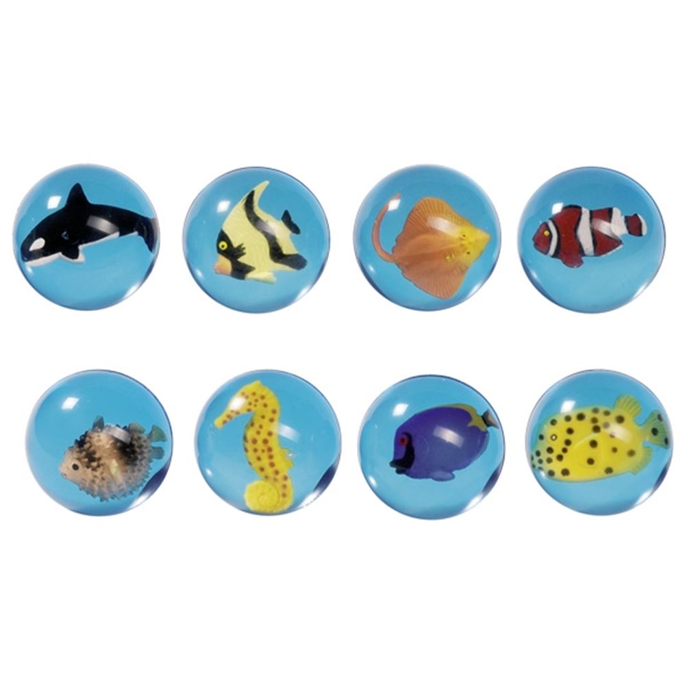 Balle rebondissante - poisson 3D. 4,5 cm. 8 heures