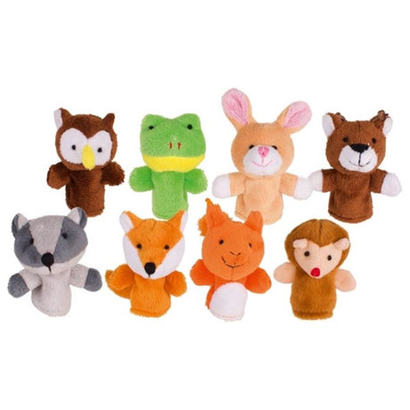 Ensemble de marionnettes à doigts Goki, animaux de la forêt. 7,5-8,5 cm.