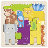 Safari puzzle en bois Goki, 11 pièces.