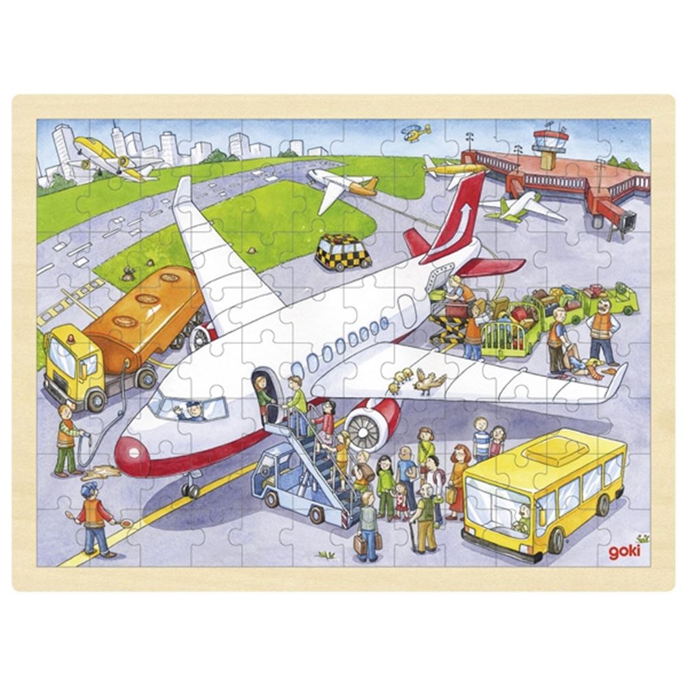 Puzzle Goki, à l'aéroport. 96 pièces. 3+