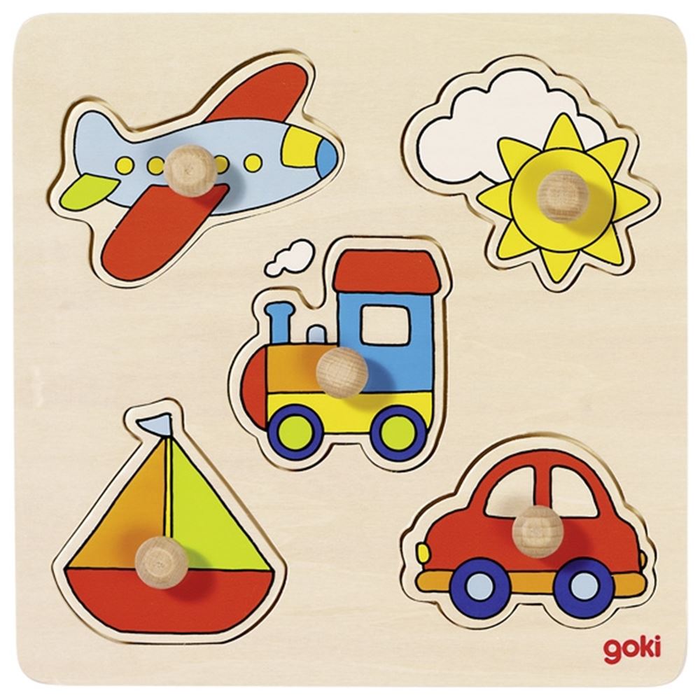 Goki Wooden Nick Puzzle Vehicles