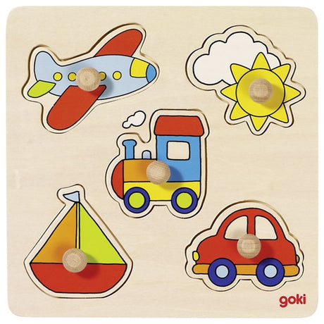 Goki Wooden Nick Puzzle Vehicles