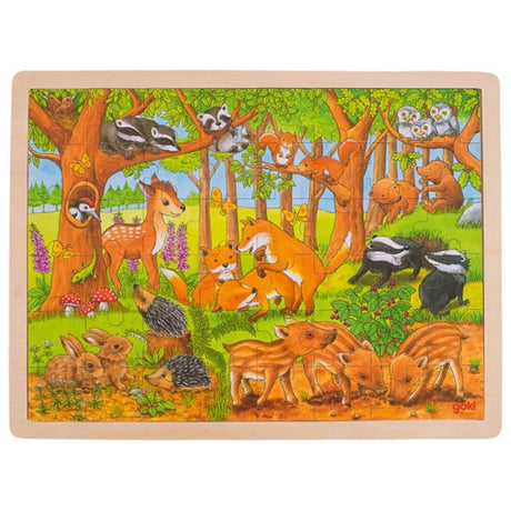 Goki puzzle des bébés animaux dans la forêt. 48 pièces.