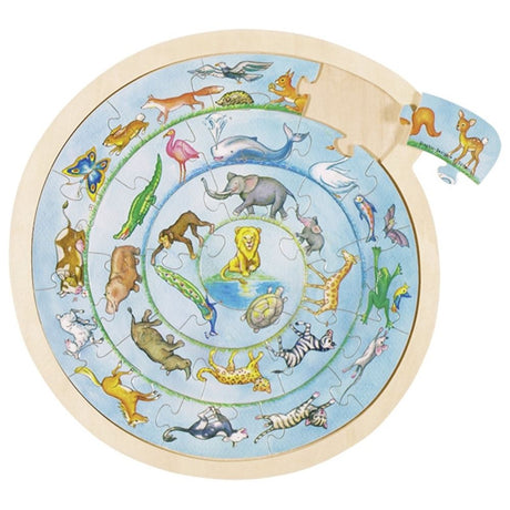 Goki puzzle cercle d'animaux. 27 pièces. 30,7 cm3+