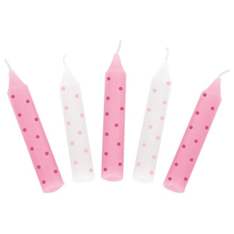 Ensemble de bougies d'anniversaire, points roses. 1,