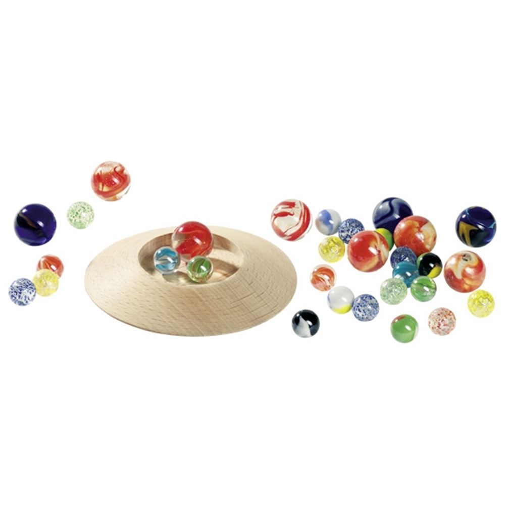 Jeu de société en marbre Goki avec 31 billes. 12 cm.