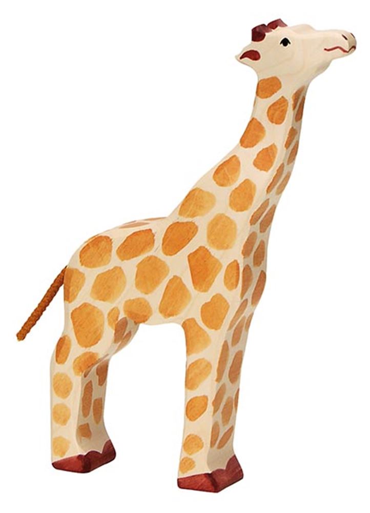 Girafe Holztiger, tête haute. 21cm.