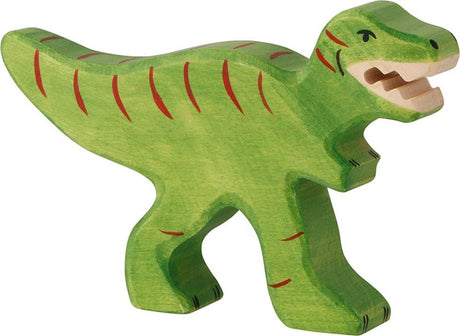 Holztiger tyrannosaure rex. 10cm.