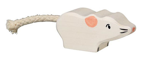 Souris Holztiger, blanche. 5 cm.