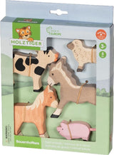 Animaux de la ferme Holztiger. 5 pièces. 3+