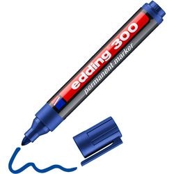 Marqueur Edding 300, largeur de trait 1,5-3 mm, bleu, 1 pièce
