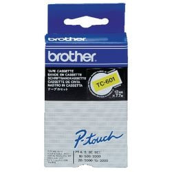Ruban brother tc601 noir jaune 12 mm 7,7m