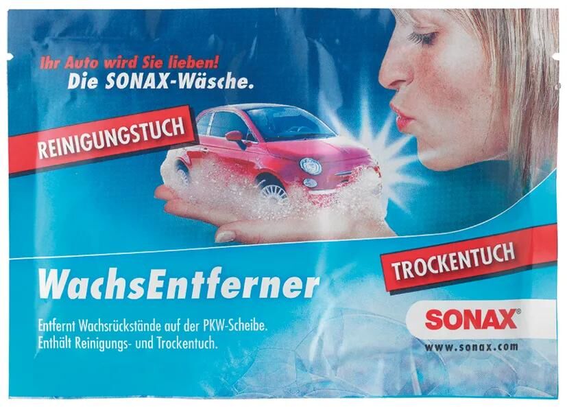 Sonax chiffon de nettoyage pour vitres wachsentferner twin 1 pc. nettoyant.tuch
