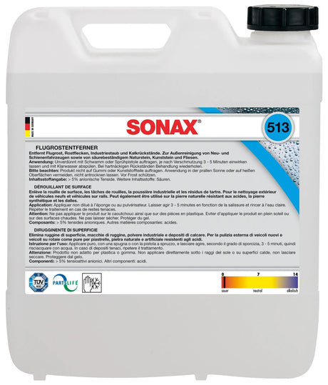 Sonax antirouille flash flugrostentferner antirouille flash 10 litres. pl-kanister