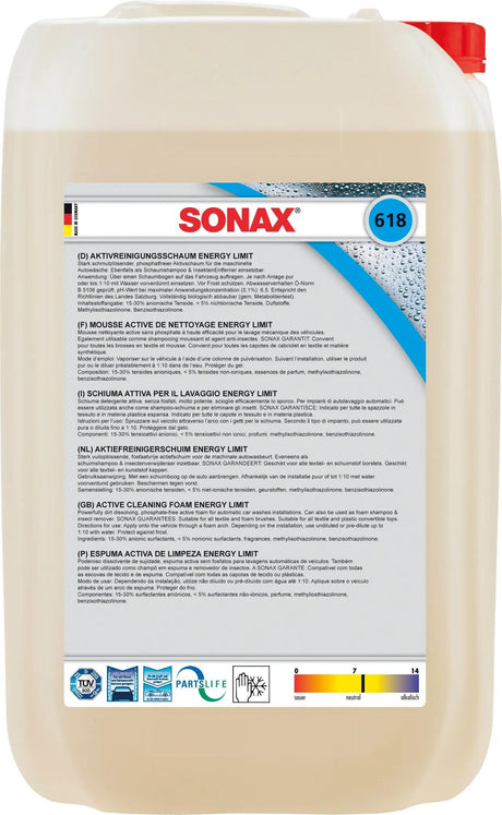 Sonax Cleaner Nettoyant Intensif Mousse Nettoyant Intensif 25l Mousse Energy