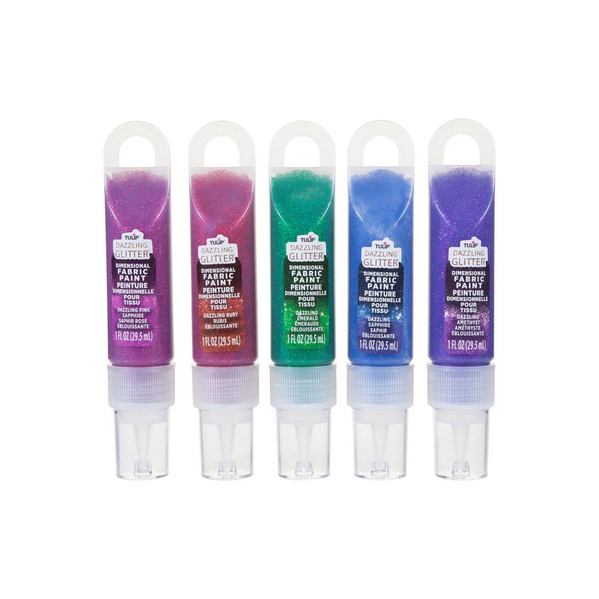 Tulipe • Peinture textile 3D à paillettes 29,5ml bijoux 5pcs.