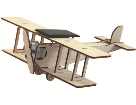 Solexpert construction kit - double-decker airplane with solar panel