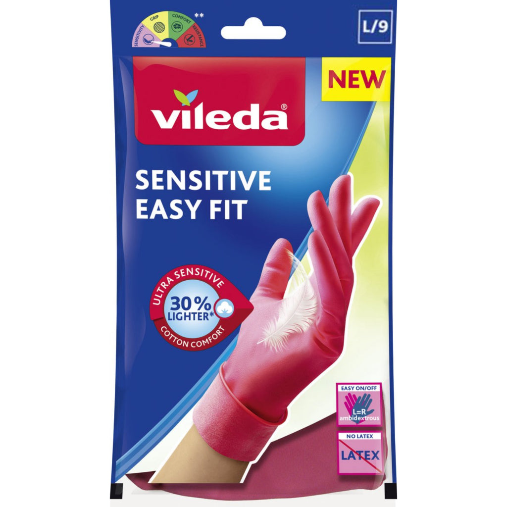 Vileda vileda sensitive easy fit huishoudhandschoenen l