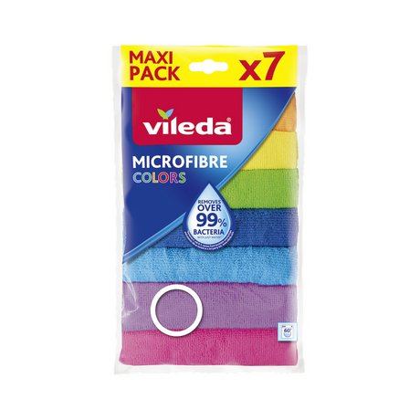 Vileda chiffon en microfibre couleurs 7 pièces