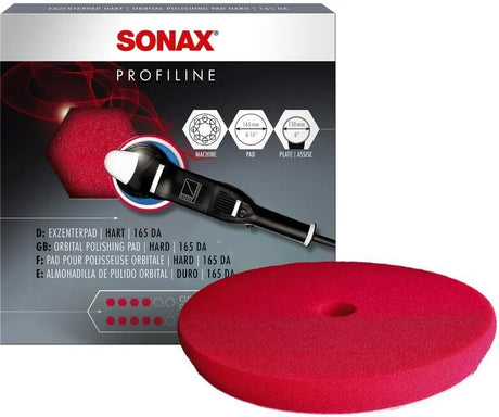 Sonax éponge de polissage exzenterpad 165 éponge de polissage rouge 165 tampons da-cut