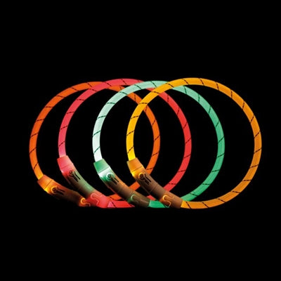 Trixie collier lumineux pour chien flash USB TPU nylon orange
