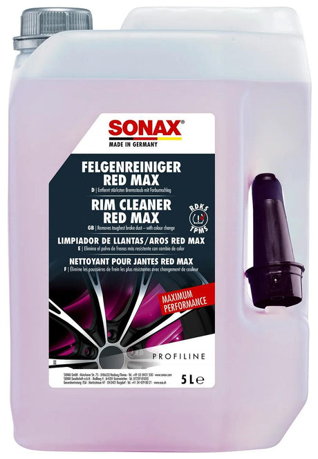 Sonax nettoyant pour jantes rouge max nettoyant pour jantes rouge max 5 litres.
