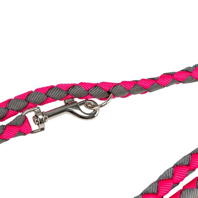 Trixie cavo laisse pour chien réglable gris fuchsia
