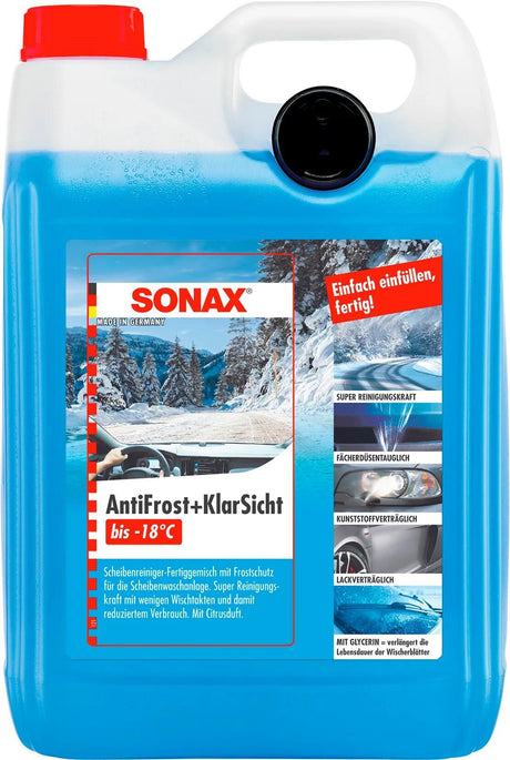Sonax liquide pour vitres antigel antigel transparent antirouille et vue dégagée agrumes prêt à l'emploi
