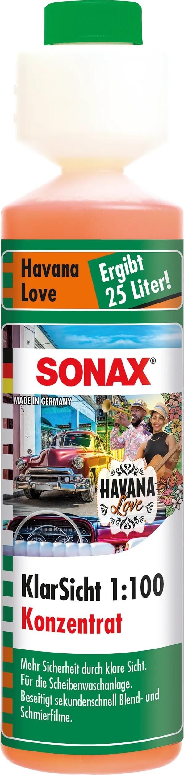 Sonax window cleaner clear view 1:100 disc r. 1:100 250ml amour de la Havane