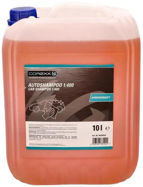 Corexx shampoing pour voiture - shampoing abricot bidon 10l 1:400