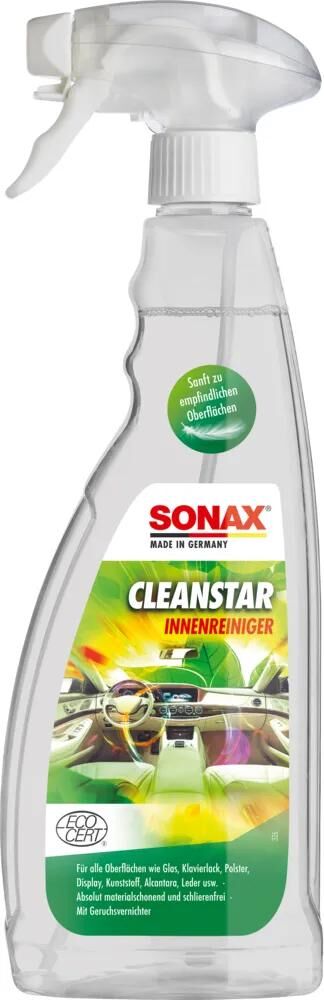 Nettoyant intérieur Sonax cleanstar ecocert. nettoyant intérieur 750 ml cleanstar ecocert