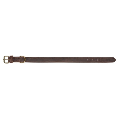 Trixie collier pour chien rustique cuir gras marron foncé