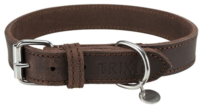 Trixie collar perro grasa rústica marrón oscuro