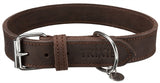 Trixie Collar chien rustique gras en cuir foncé marron foncé